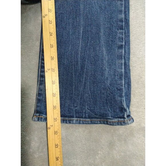 American Eagle Jeans Womens 6 Blue Denim Kick Boot Distressed Medium Wash - Picture 5 of 9